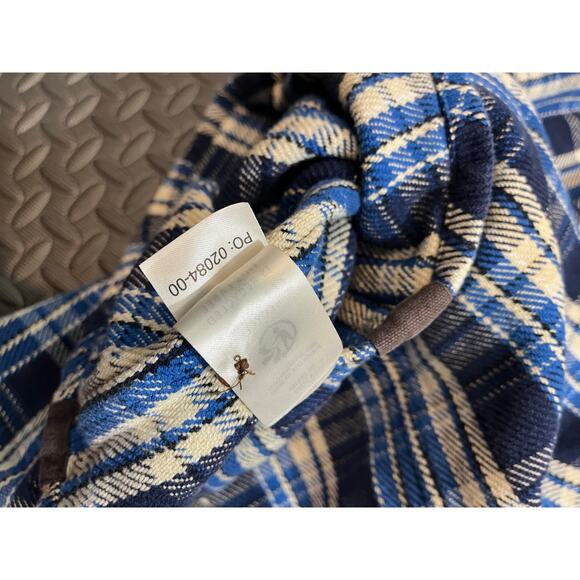 Outerknown Blue and White Plaid Casual Button Down Shirt - Picture 6 of 9